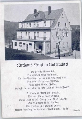 Unterachtel Kurhaus Kraft, Gedicht