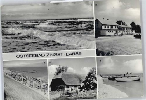 18374 O4241 Zingst , Ostseebad - FDGB-Erholungsheim Stranddistel, Strand AKU2