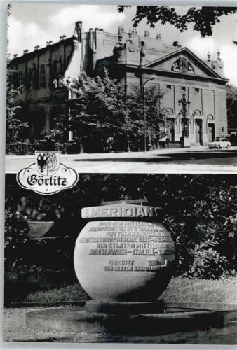 Görlitz Kulturstätte Stadthalle, Gedenkstein 15. Meridian AKU2