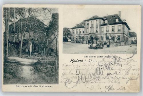 Rodach Pfarrhaus, Stadtmauer, Schulhaus, Jagdschloss