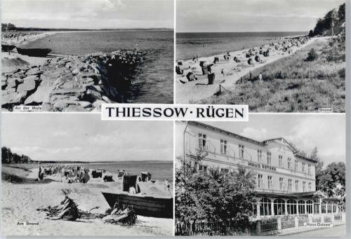 Thiessow Mole, Strand, Haus Ostsee