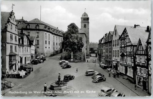 Hachenburg Marktplatz , ev..Kirche