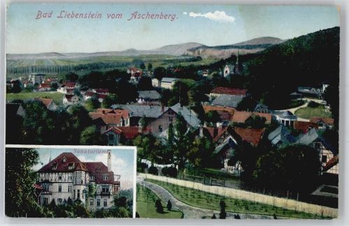 Bad Liebenstein Blick vom Aschenberg, Sanatorium