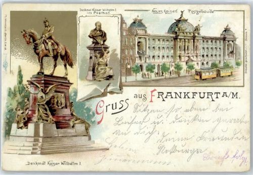 Frankfurt Denkmal Kaiser Wilhelm I., Postamt