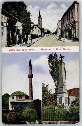 Bosanski Brod Bos. Brod., Denkmal, Ortspartie