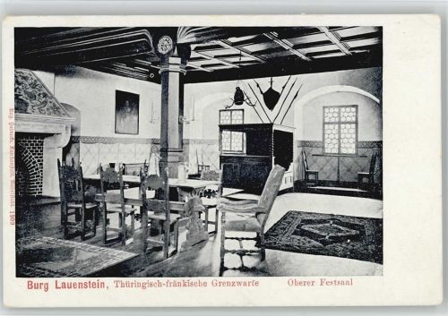 1920 - 1930 Burg Lauenstein Grenwarte Festsaal Innenansicht