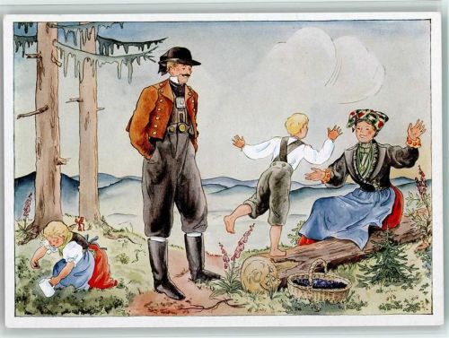 Deutsche Volkstrachten Egerland - Serie 23 Nach dem Volkstrachtenbilderbuch Appelt