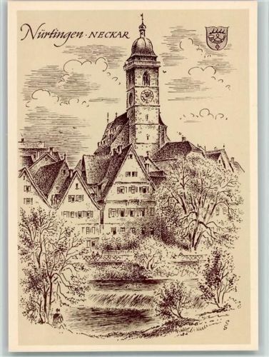 Nürtingen Ortsansicht Kirche