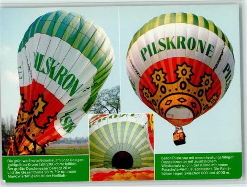 Heißluftballons mit Bierwerbung