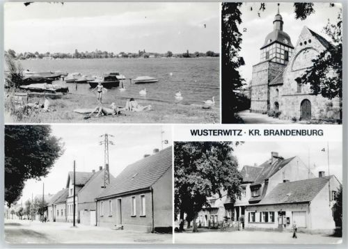 Wusterwitz Badestelle am Großen Wusterwitzer See, Kirche, Warschauer Straße, Hautpstraße