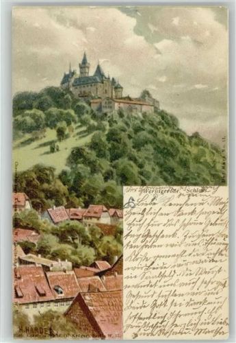 Wernigerode Schloss Signatur H. Harder