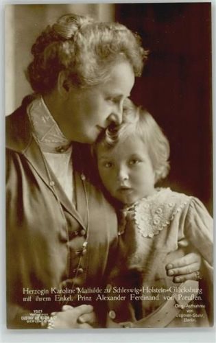 Herzogin Karoline Mathilde zu Schleswig-Holstein Foto AK Adel Preußen 1910