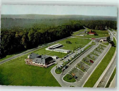 Rohrbrunn Luftaufnahme Autobahn-Rasthaus im Spessart
