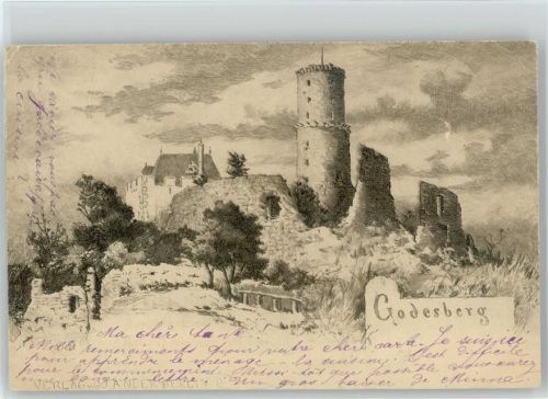 Bad Godesberg 1900 Godesburg, sign. O. D.