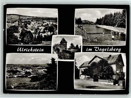Ulrichstein Gesamtansicht Schwimmbad Schloßbergturm Gaststätte Darmstädter Hof Mehrfachaufnahme