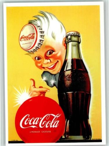 Werbung - Coca Flasche und Kopf mit Korken