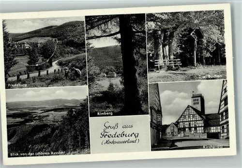 Fredeburg Rimberg Drei Buchen Kirchplatz Mehrfachaufnahme
