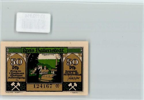 Ballenstedt Notgeld 50 Pf. Mägdesprung Zwerge