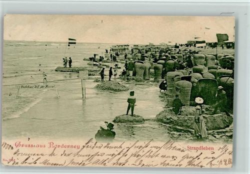 Norderney 1900 Strandleben Strandkörbe