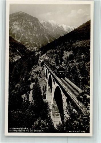 Innsbruck Mittenwaldbahn Vorbergviadukt mit Gr, Solstein