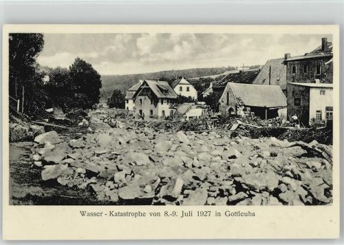 Bad Gottleuba 1927 Wasser-Katastrophe