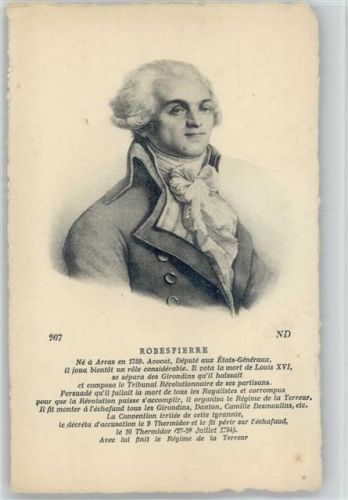 Robespierre - Anführer der Jakobiner Französische Revulotion -