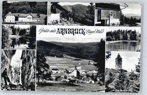 Arnbruck Berggasthaus Eck, Waldbad, Gesamtansicht, TUrm