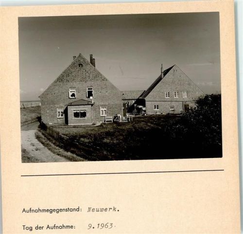 Hamburg-Insel Neuwerk Foto montiert auf Karton