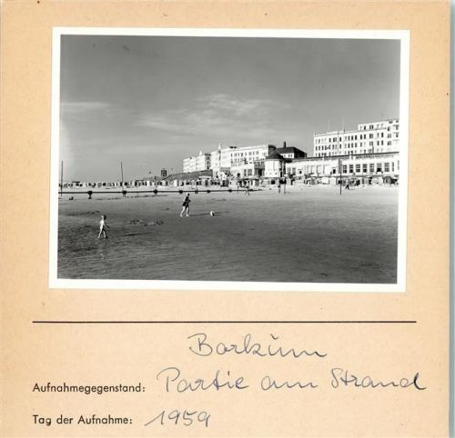 Borkum Platje am Strand Foto montiert auf Karton