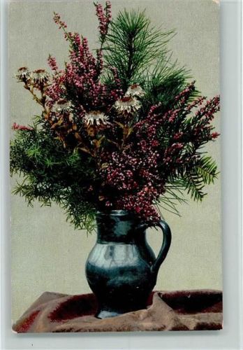 1910 Blumenk. Serie R 598 - Heidekraut in einer Blumenvase AK