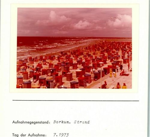 Borkum Strand Foto montiert auf Karton