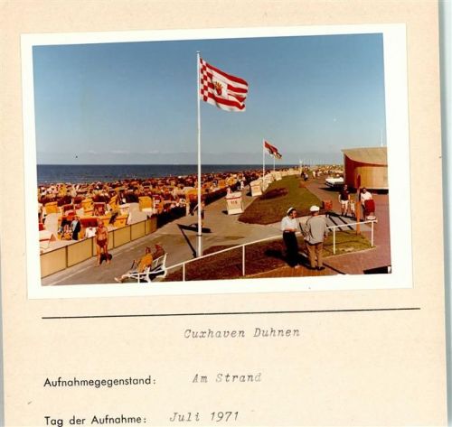 Duhnen Foto montiert auf Karton