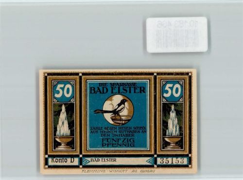 Bad Elster Notgeld Elster Springbrunnen Salzquelle