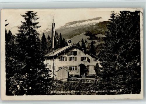 1936 Österr. Grenzwirtshaus Waiserschanz in Vorarlberg AK
