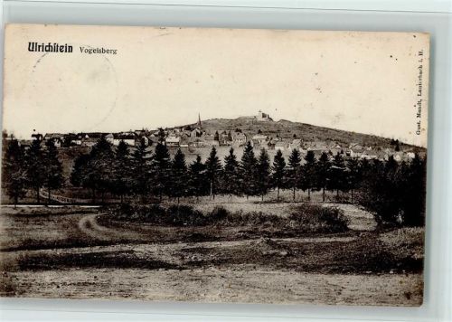Ulrichstein 1907 Ortsansicht mit Vogelsberg