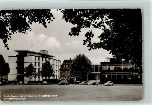 Groß-Gerau Marktplatz Stadthaus Ortskrankenkasse VW