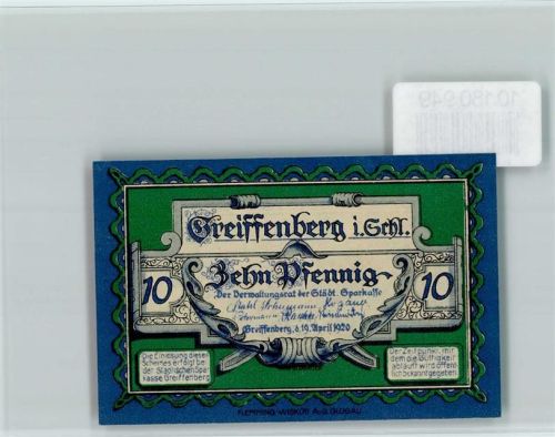 Greiffenberg Notgeld Burg Greiffenstein