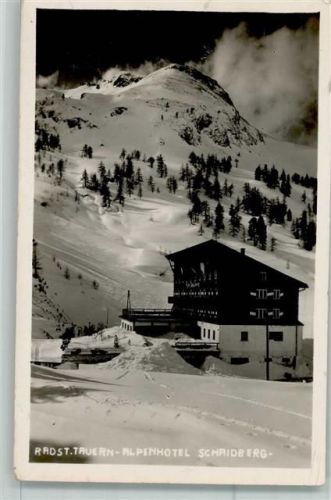 Obertauern Alpenhotel Schaidberg am Radstädter Tauern Winteraufnahme Hüttenstempel