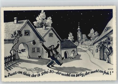 Betrunkene Männer "Es war der Wein