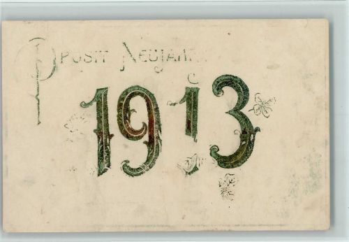 1912 Neujahr 1913 Prägedruck AK