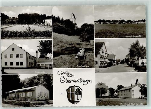 Obermeitingen Rathaus Waldbad Alte u. Neue Volksschule