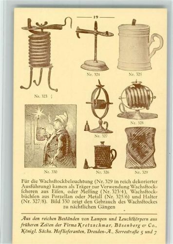 Werbung Kretschmar Nr 19 Wachstockbeleuchtung