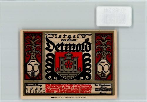 Detmold Notgeld Scherenschnitt