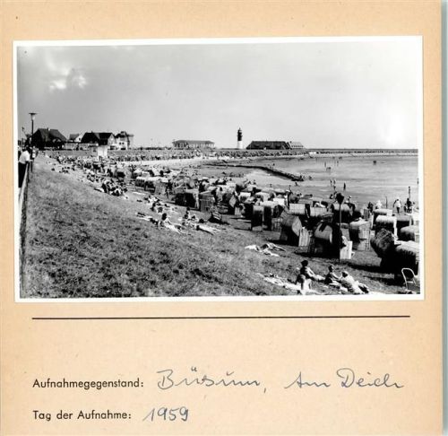 Büsum Am Deich Foto montiert auf Karton