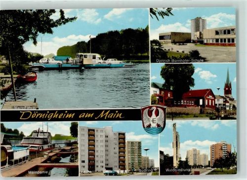 Dörnigheim Rückseite mit Abschürfungen bzw Kleberesten Main Fähre Südring Waldsiedlung