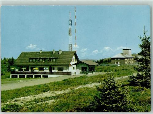 Hausen Rückseite mit Abschürfungen bzw Kleberesten Gasthaus Hoher Meissner