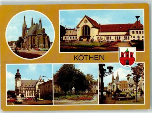 Köthen Markt mit St. Jakobskirche Bahnhof Rathaus Johann-Sebastian-Bach-Gedenkstätte Boulevard