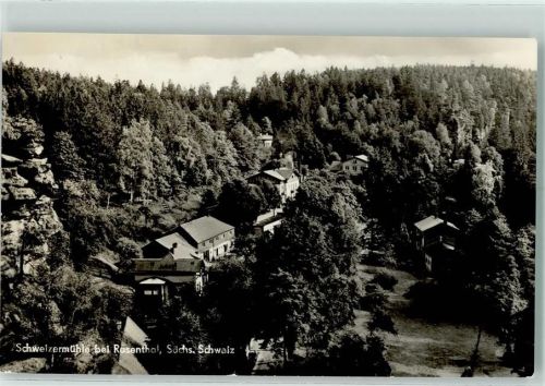 Rosenthal Schweizermühle Rückseite mit Abschürfungen bzw Kleberesten