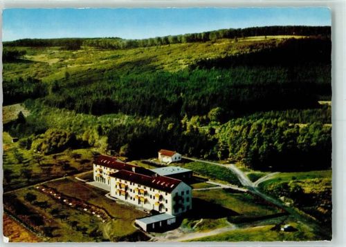 Holzhausen Fliegeraufnahme Familien-Ferienheim des Blauen-Kreuzes in Deutschland Rückseite mit Abschürfungen bzw Kleberesten