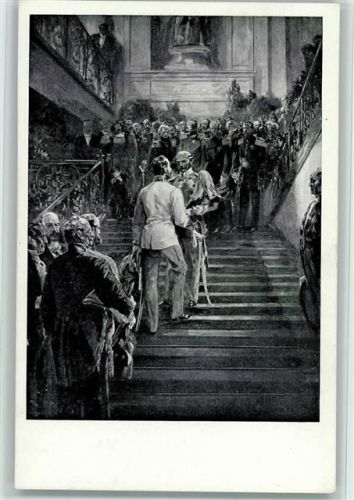 Frankfurt Wandgemälde im Bürgersaal des Rathauses sign. Prof. Ferdinand Brütt Fürstentag 1863